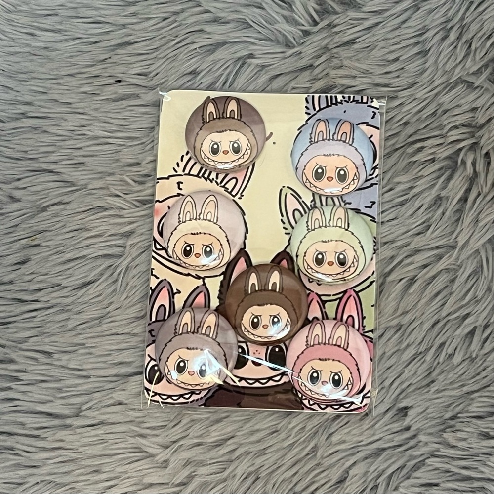 Set of 7 Labubu 1inch button pins set